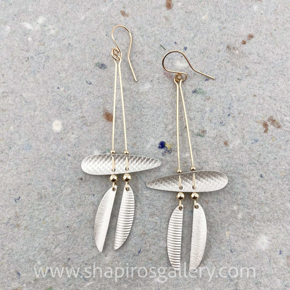 Feather Drop Earrings