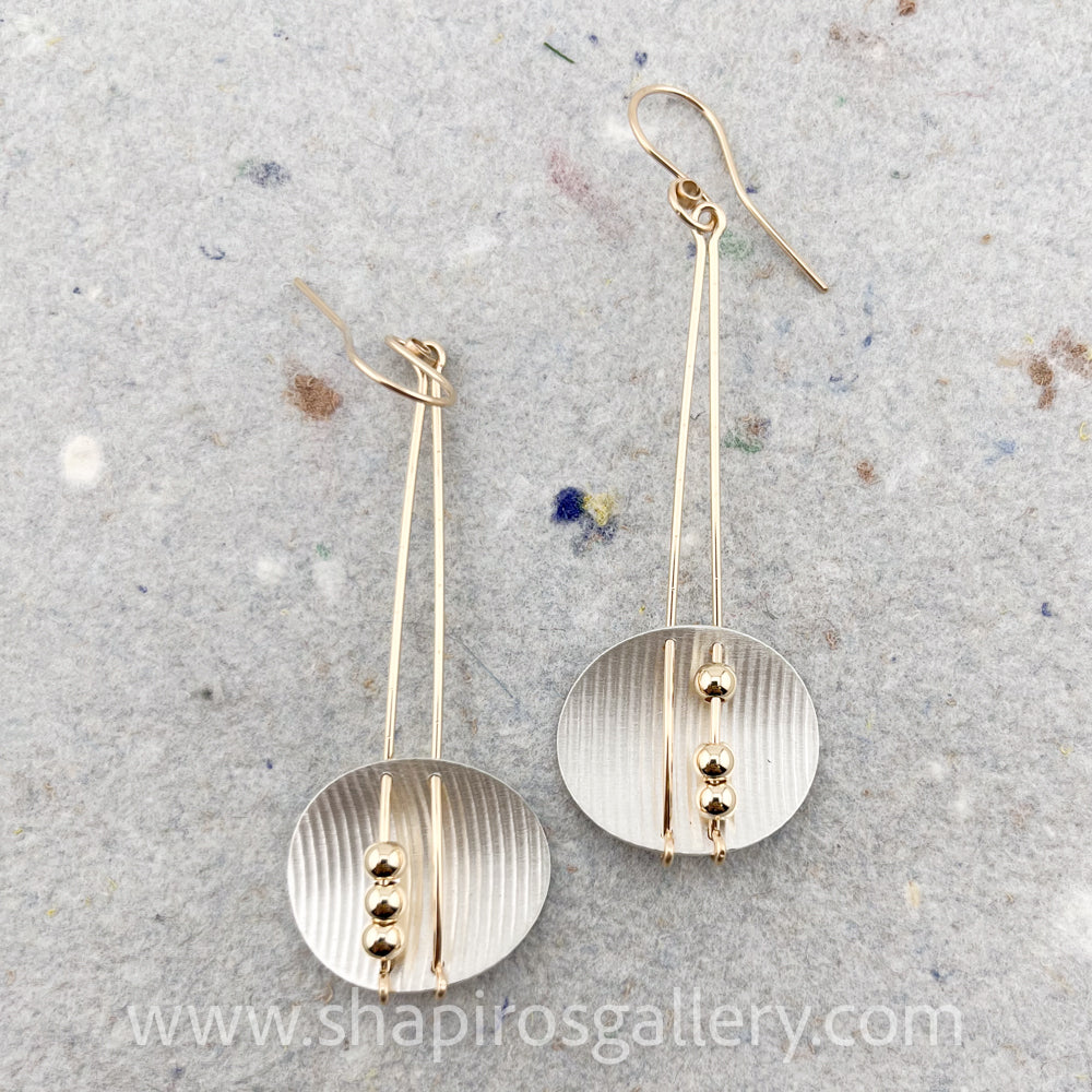 Long Oval Drop Earrings