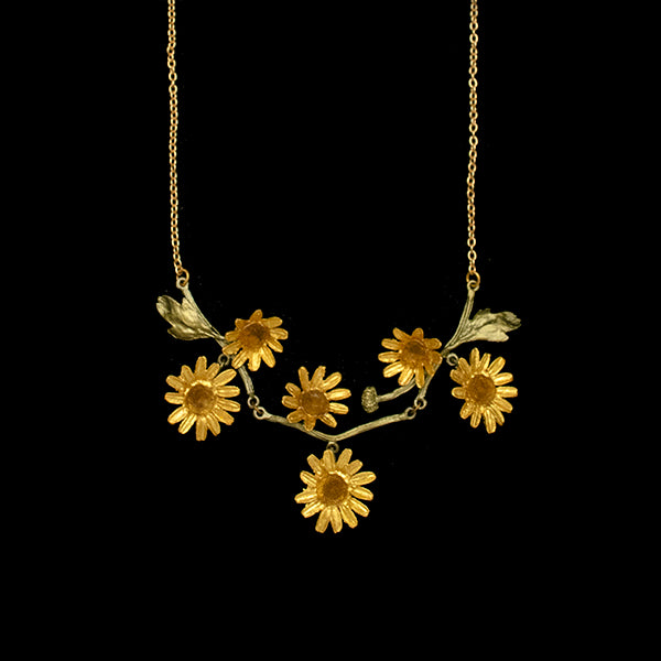 Golden Daisy Statement Necklace