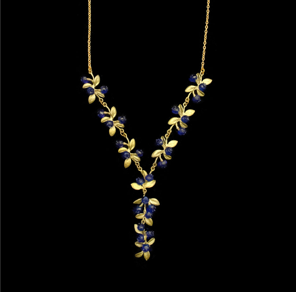 Petite Blueberry Dangle Necklace