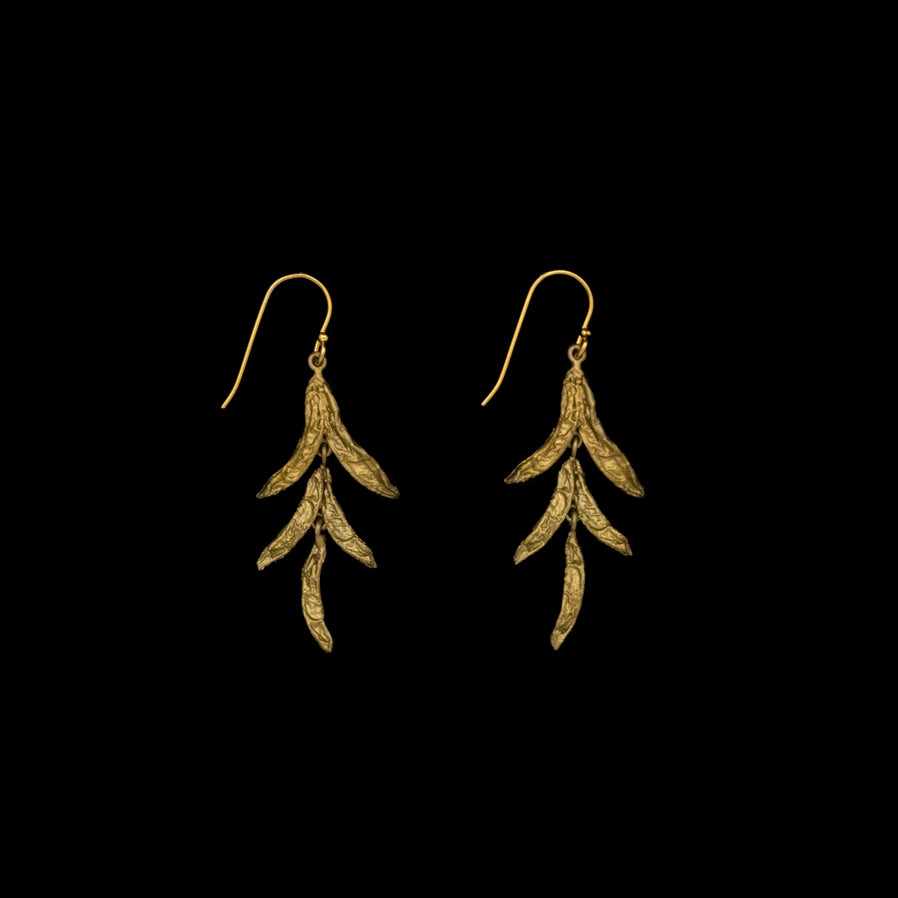 Hosta Post Dangle Wire Earrings