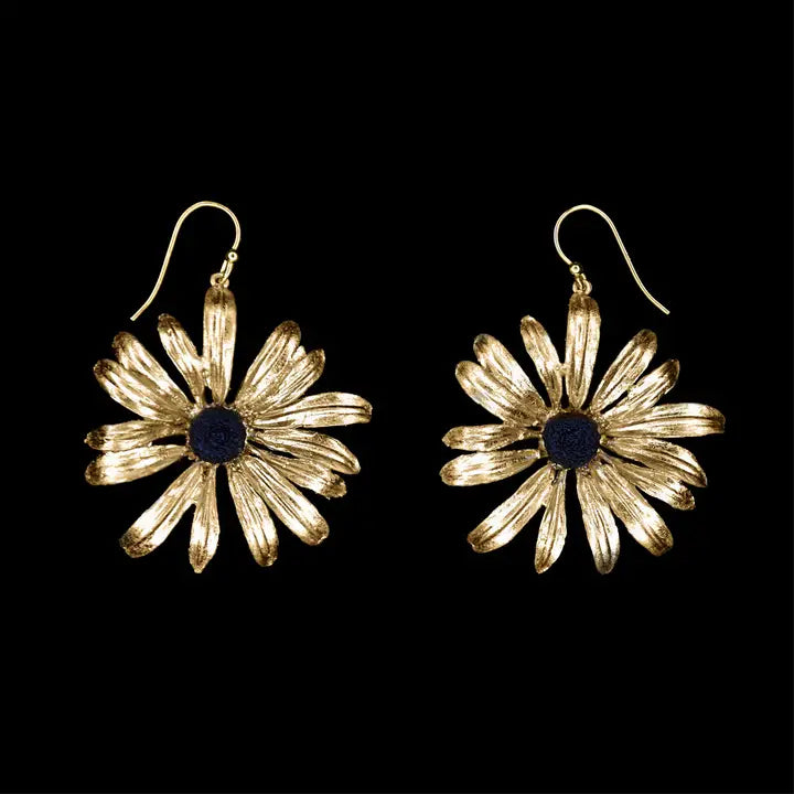 Black-Eyed Susan Wire Earrings
