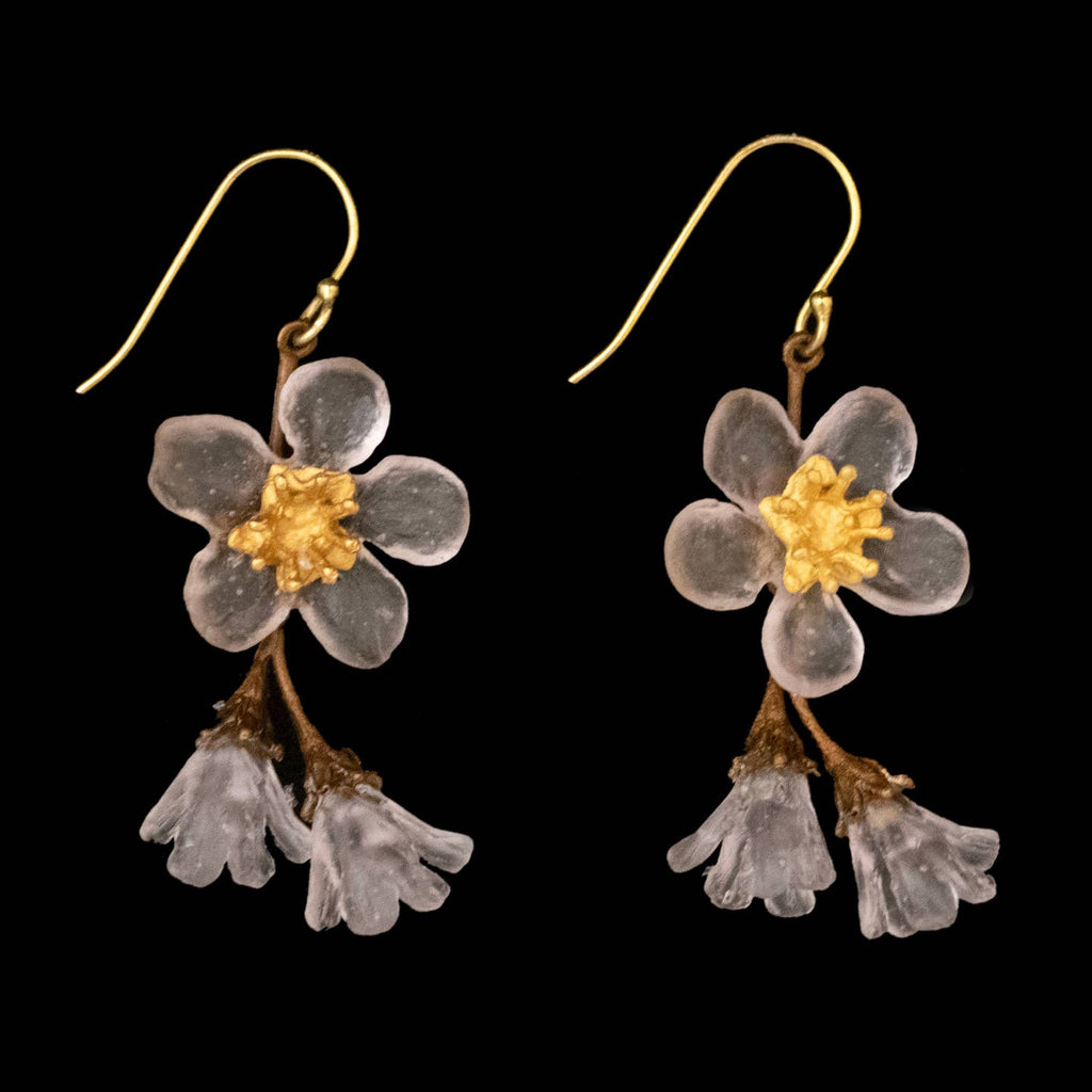 Cherry Blossom Wire Drop Earrings