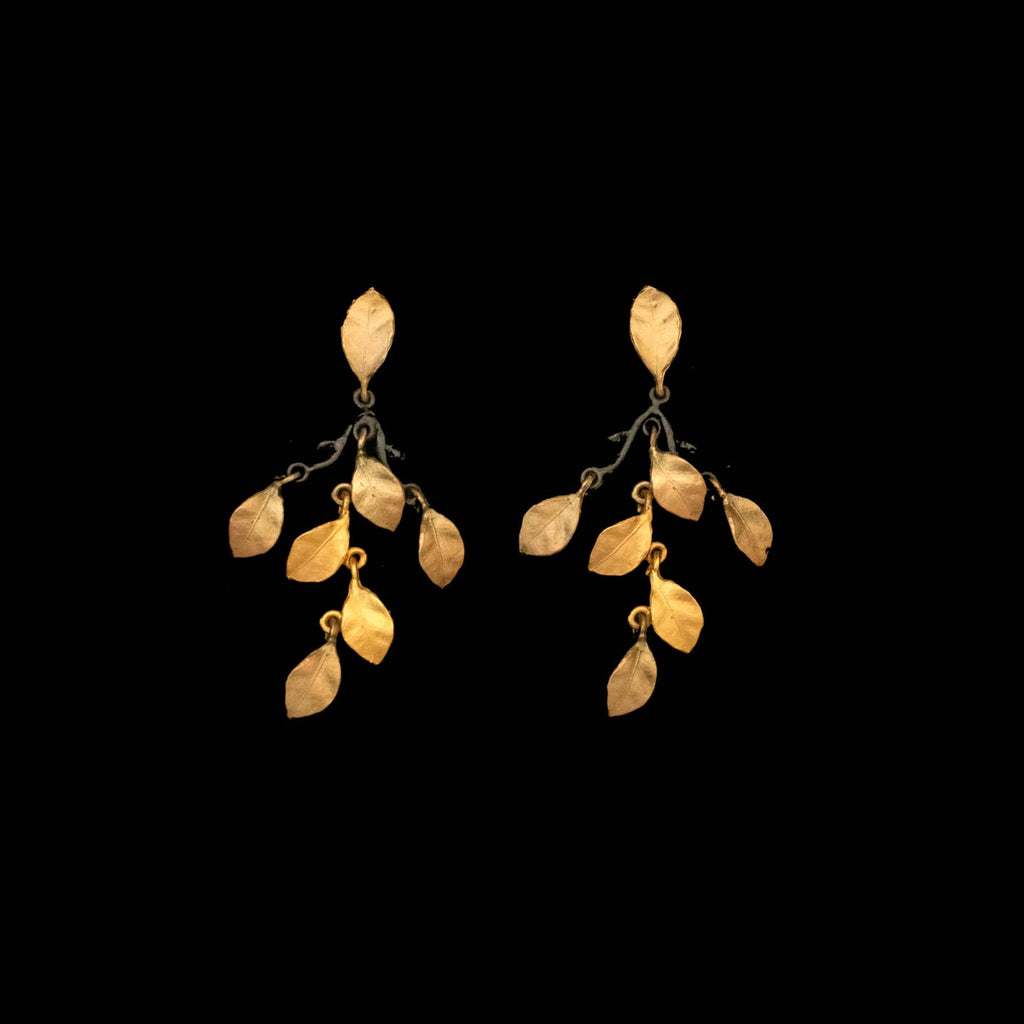 Golden Autumn Statement Post Earrings