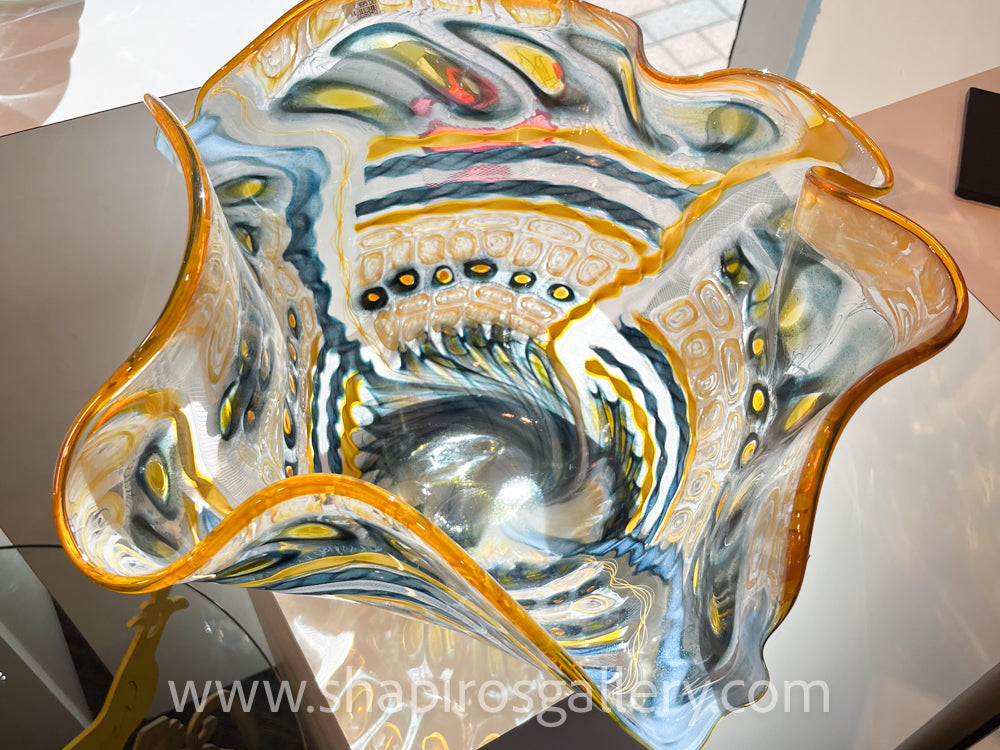 Blown Glass Murrine & Cane Mosaic Bowl