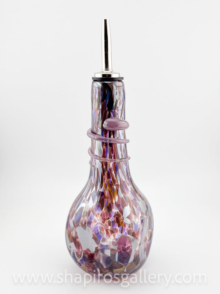 Blown Glass Oil Bottle - Purple
