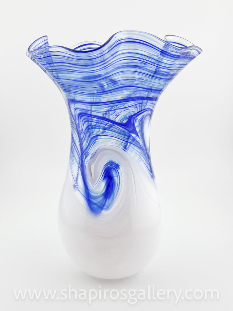 Blown Glass Wavy Vase