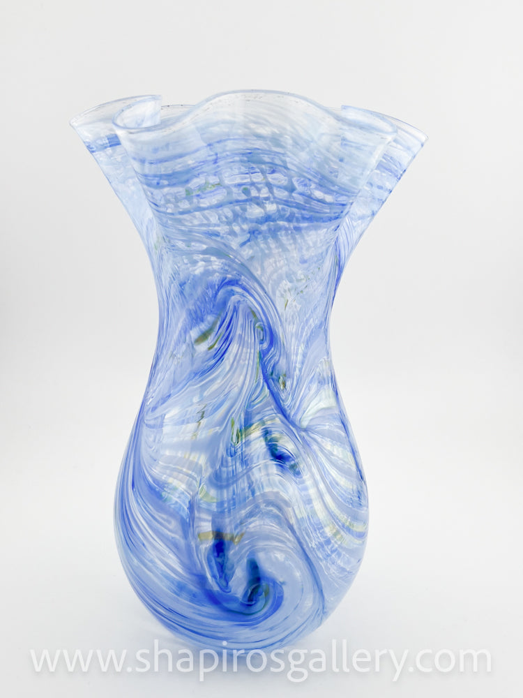Blown Glass Wavy Vase