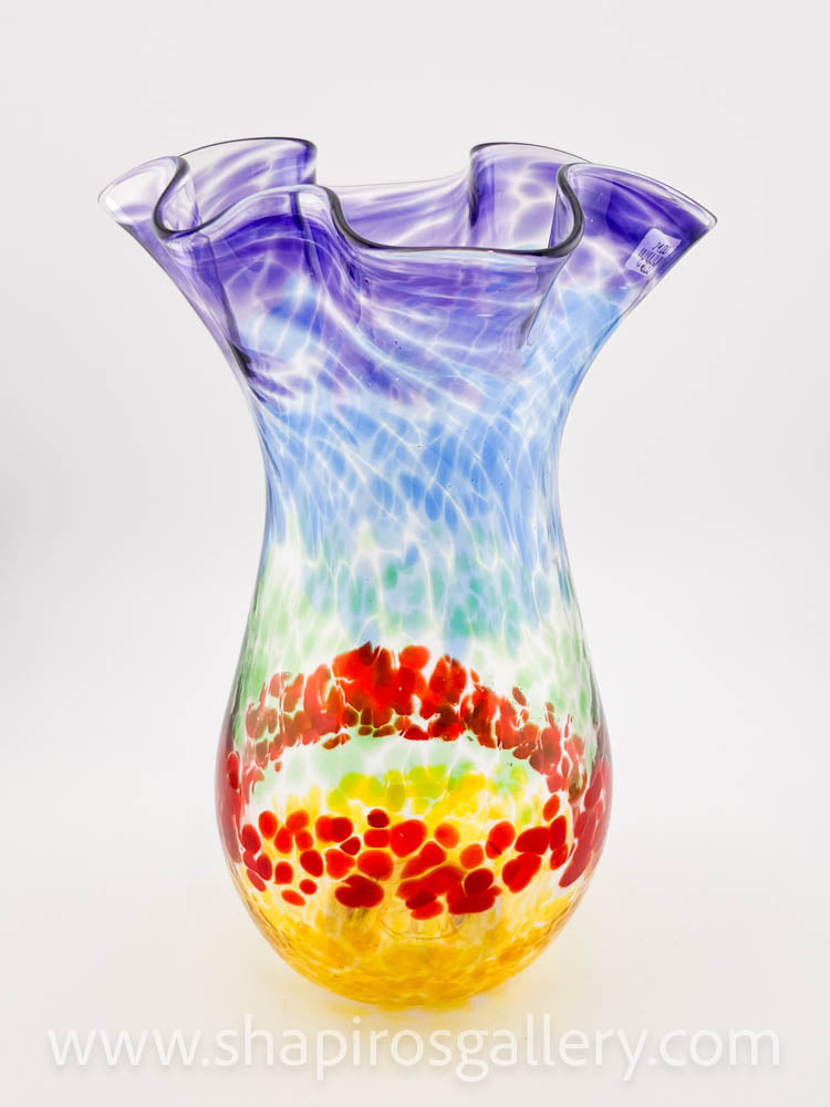 Blown Glass Wavy Vase