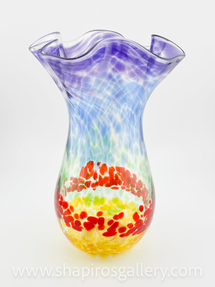 Blown Glass Wavy Vase