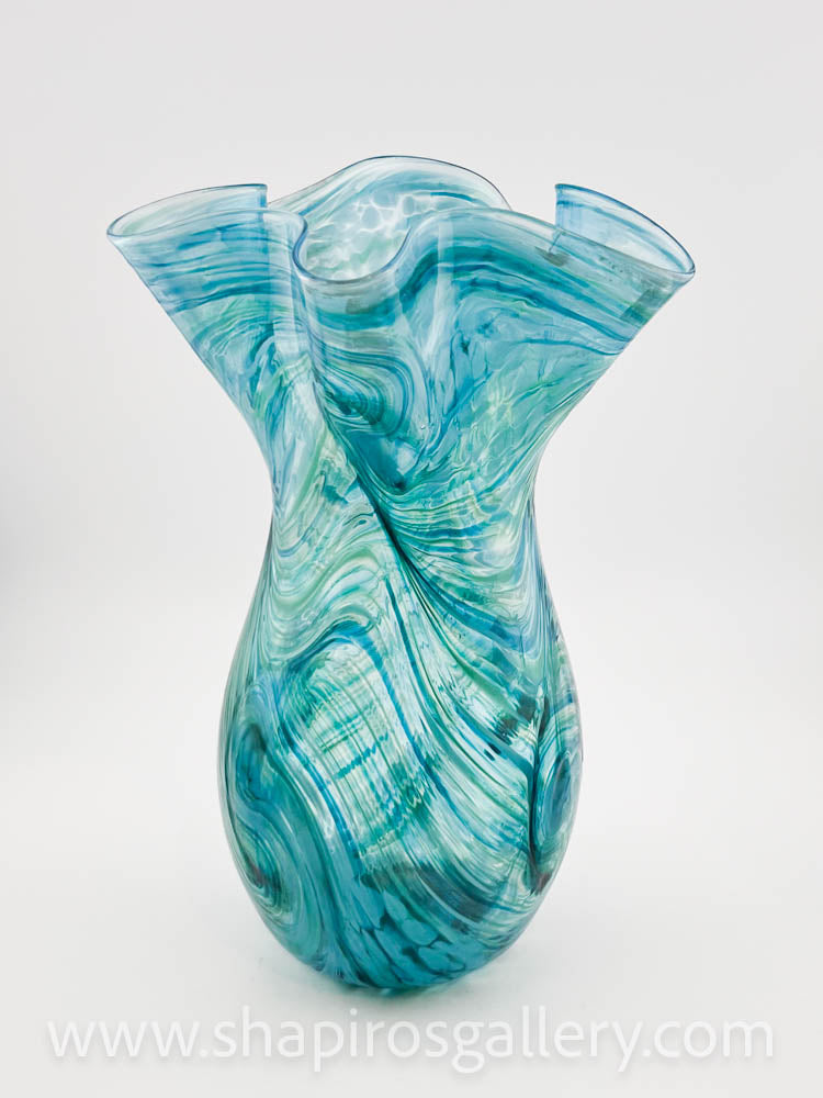 Blown Glass Wavy Vase