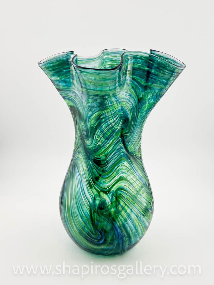 Blown Glass Wavy Vase