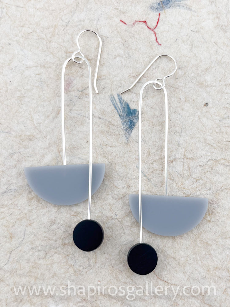 Half Circle and Dot Earrings