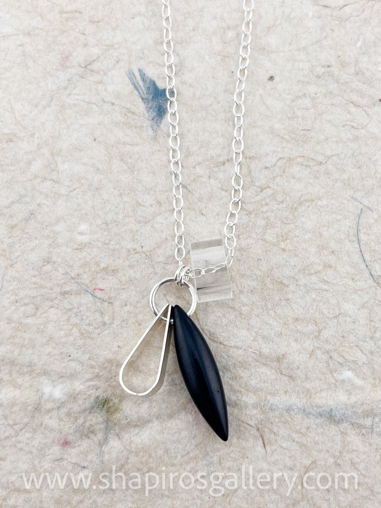 Raven + Teardrop Necklace