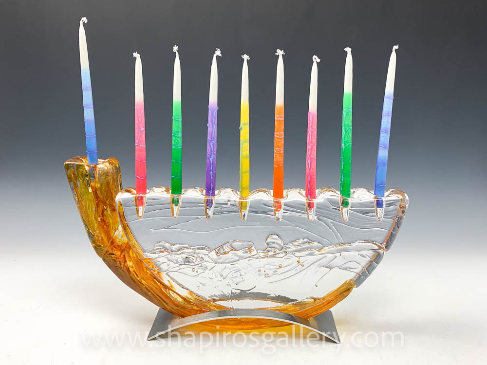 Saffron Shofar Menorah