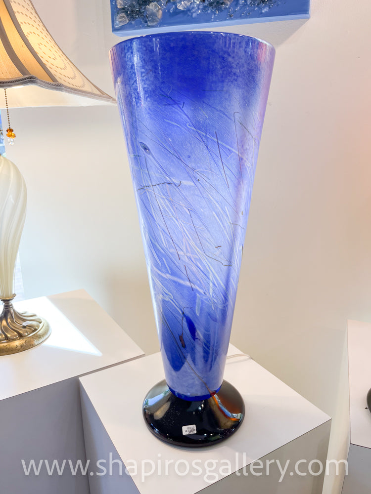 Blue Miro Blown Glass Lamp
