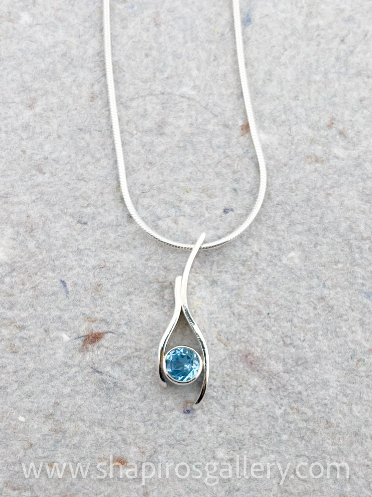 Petite Blue Topaz Necklace