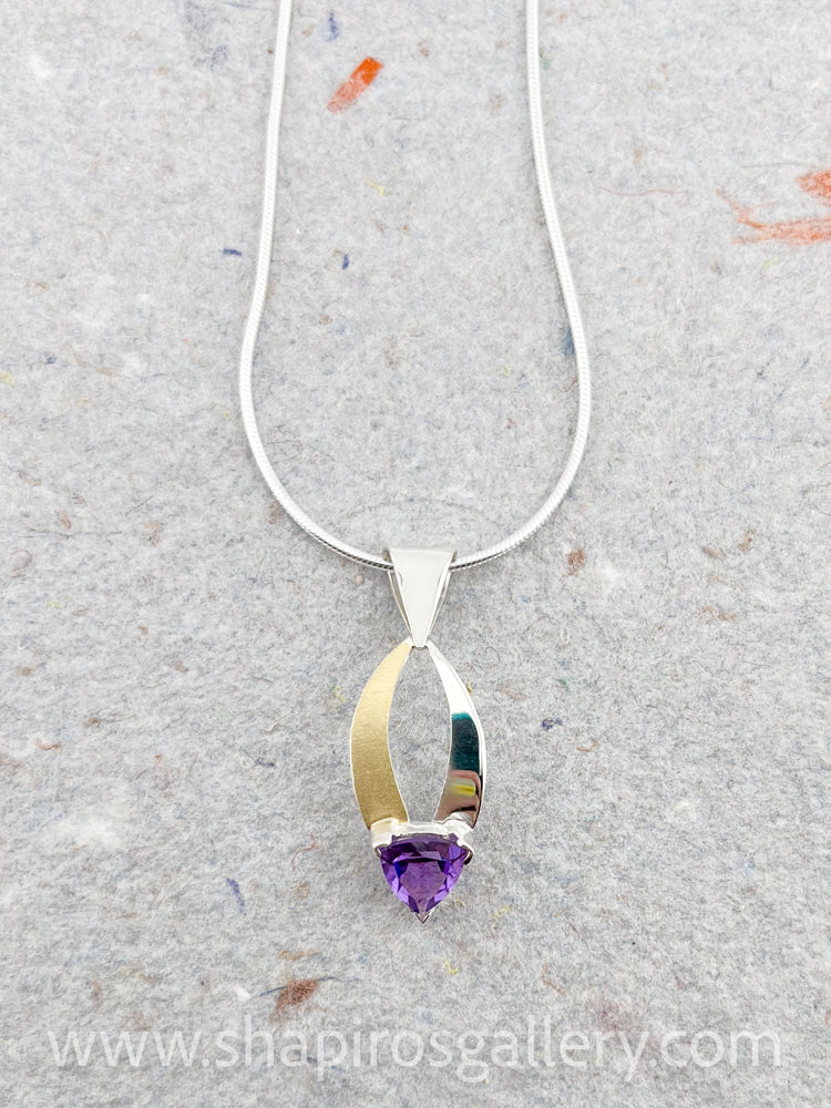 Two Tone Amethyst Necklace