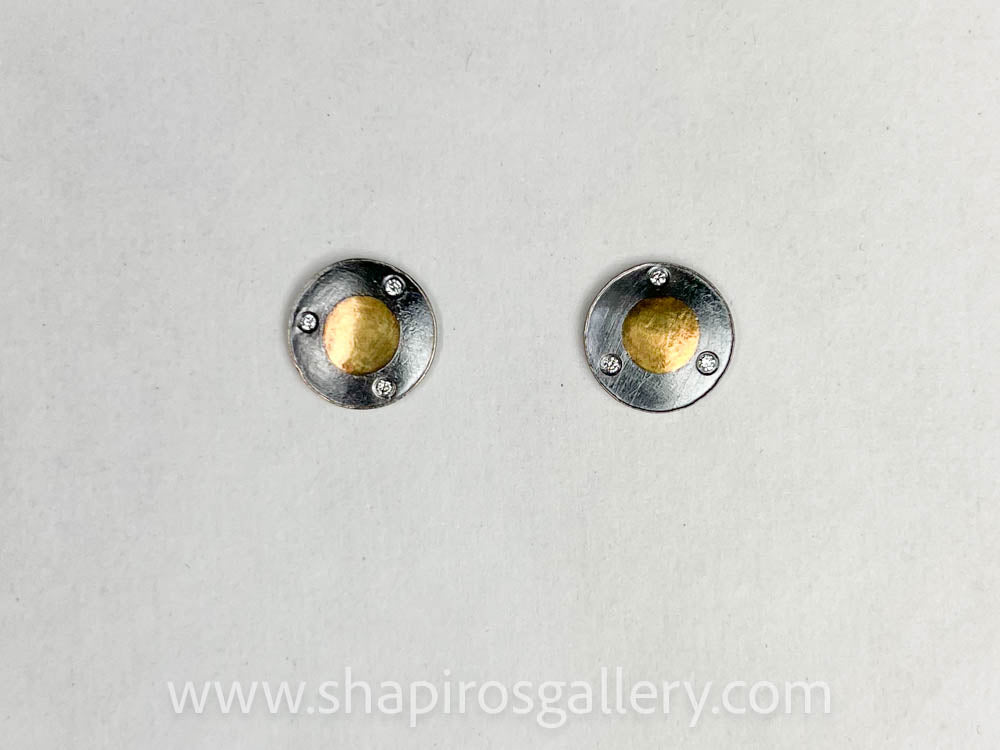 Six Diamond Post Earrings