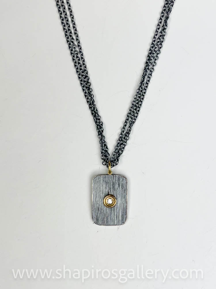 Dog Tag Diamond Necklace