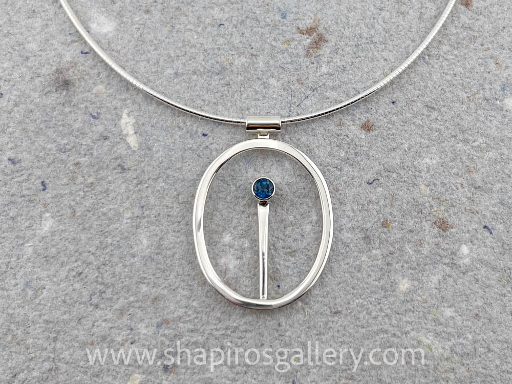 London Blue Topaz Oval Necklace