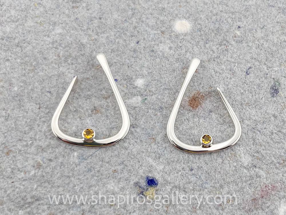 Citrine Hook Post Earrings