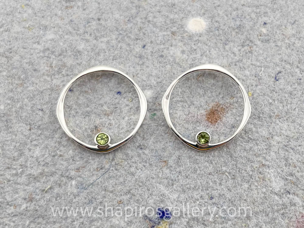 Peridot Rounded Post Earrings