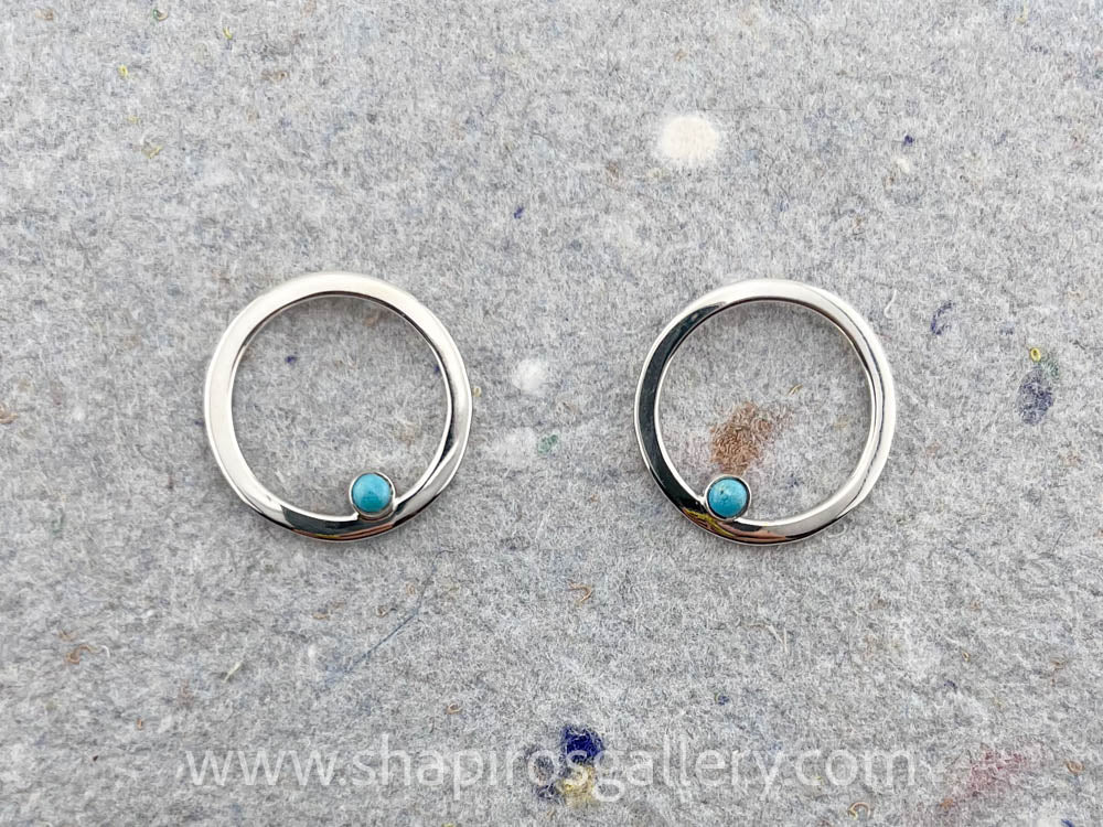 Turquoise Rounded Post Earrings