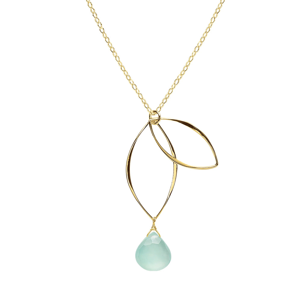Petal Necklace with Chalcedony