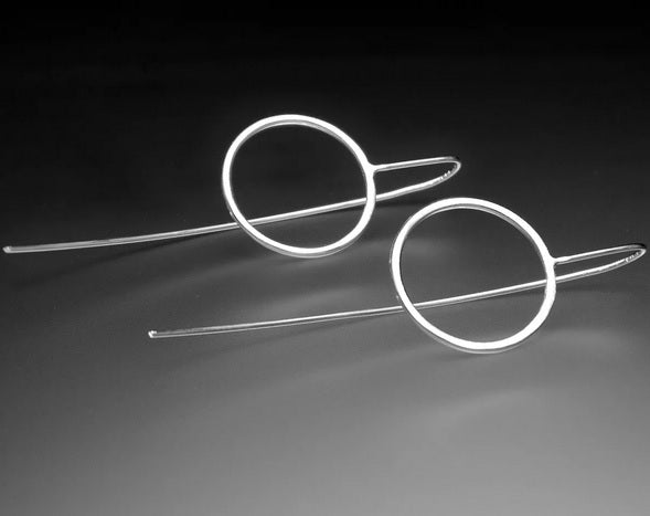 Fish Hook Circle Earrings