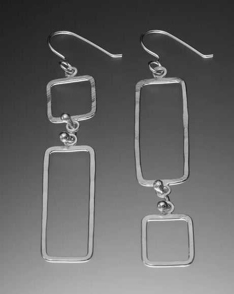 Askew Rectangle Earrings