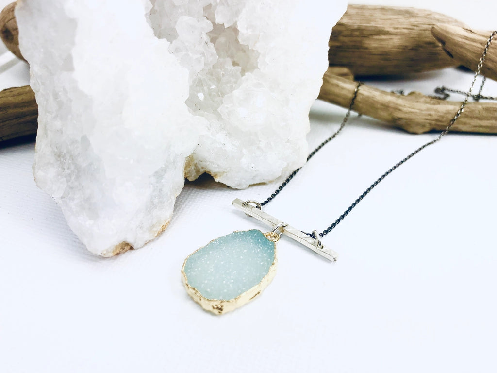 Horizontal Druzy Necklace