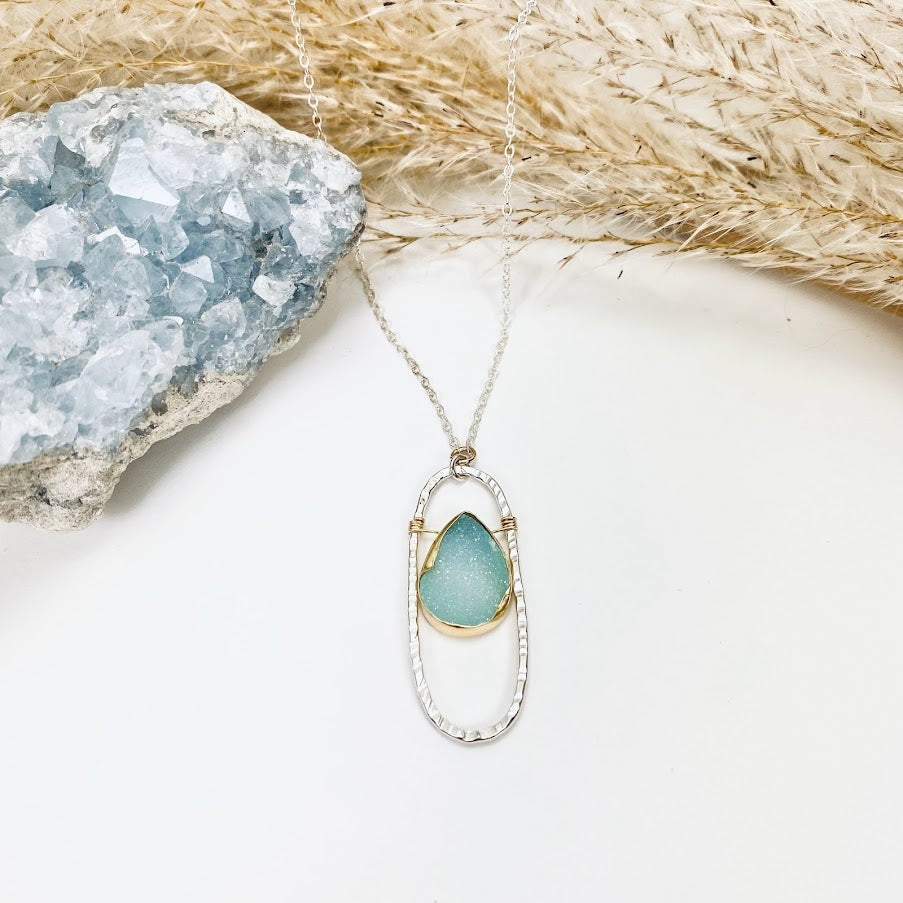 Druzy Capsule Necklace