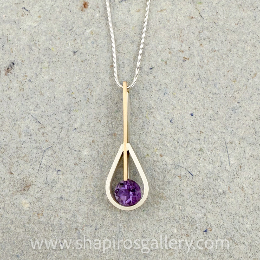 Pear Drop Amethyst Necklace