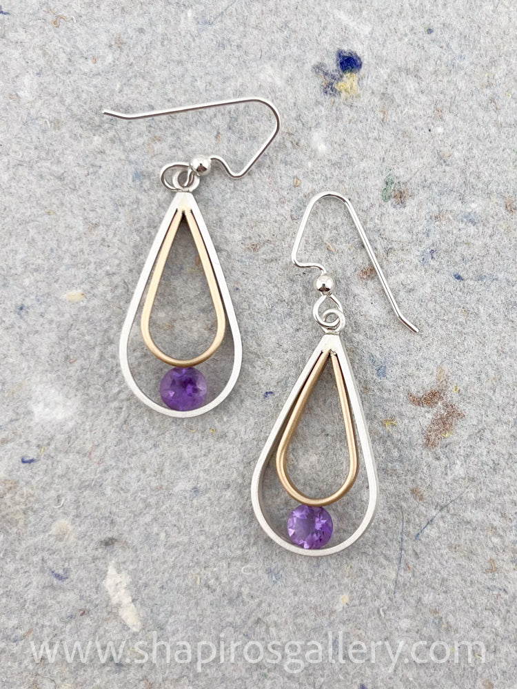 Amethyst Teardrop Earrings