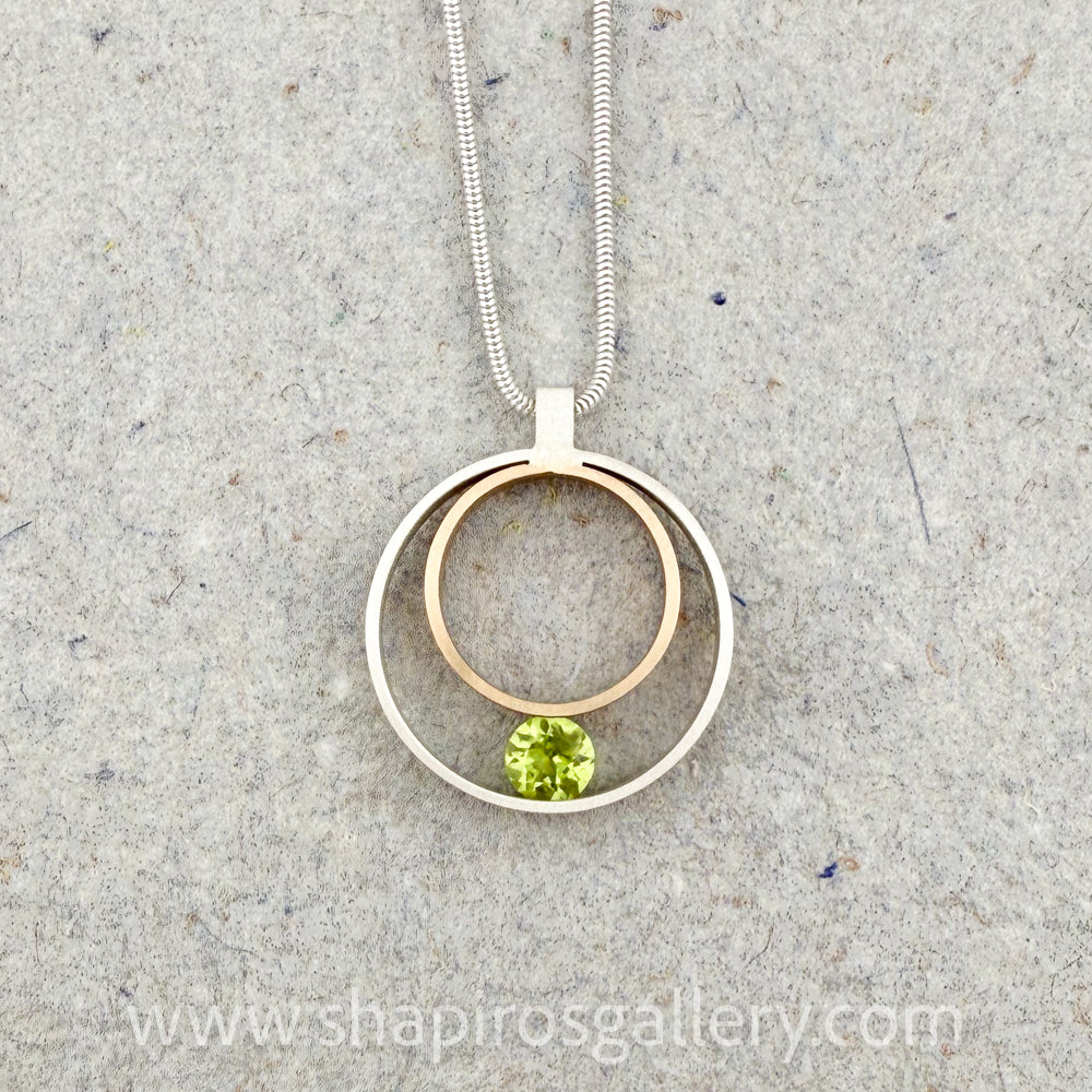 Peridot Circle Necklace