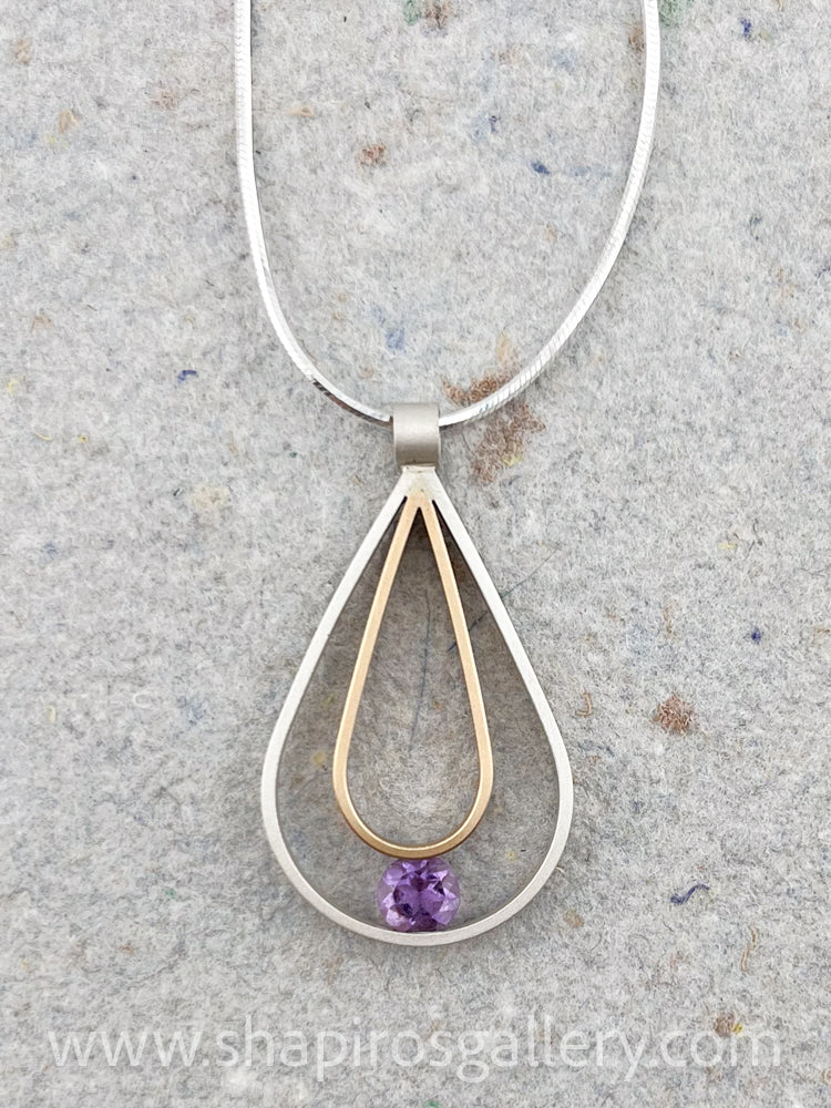 Amethyst Teardrop Necklace