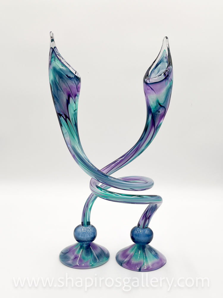 Intertwined Glass Candlesticks