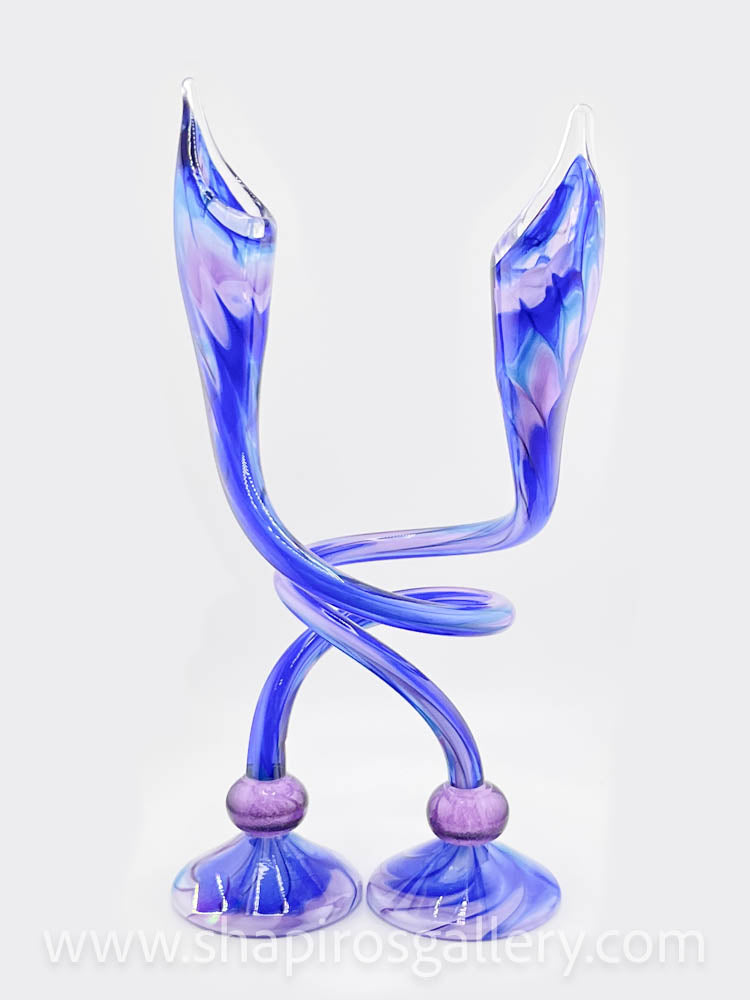 Intertwined Glass Candlesticks
