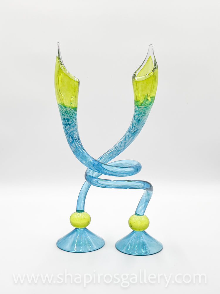 Intertwined Glass Candlesticks