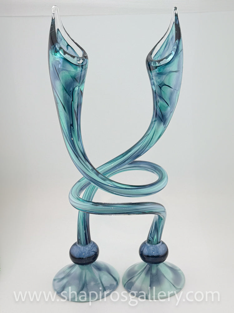 Intertwined Glass Candlesticks