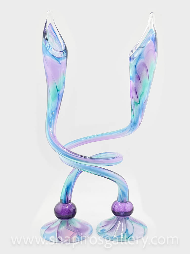 Intertwined Glass Candlesticks