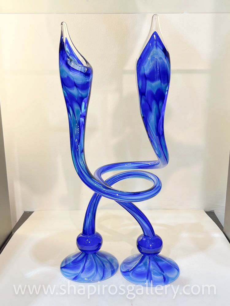 Intertwined Glass Candlesticks
