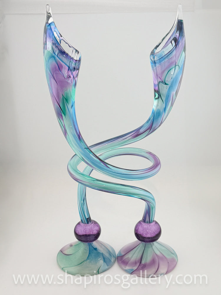 Intertwined Glass Candlesticks