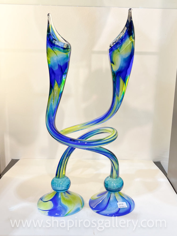 Intertwined Glass Candlesticks