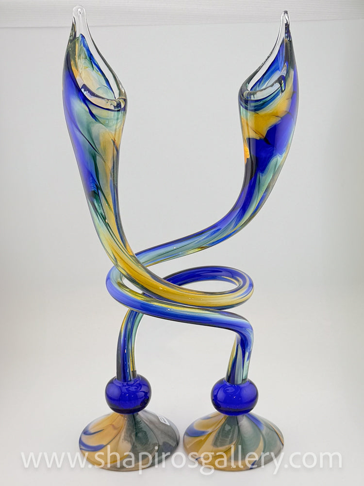 Intertwined Glass Candlesticks