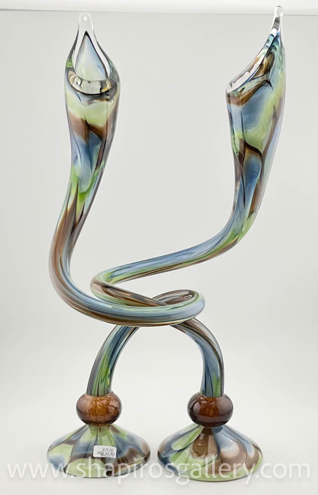 Intertwined Glass Candlesticks