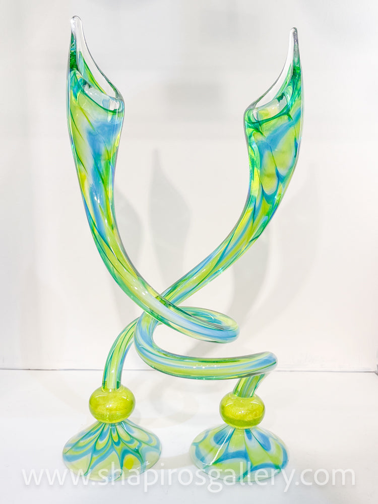 Intertwined Glass Candlesticks