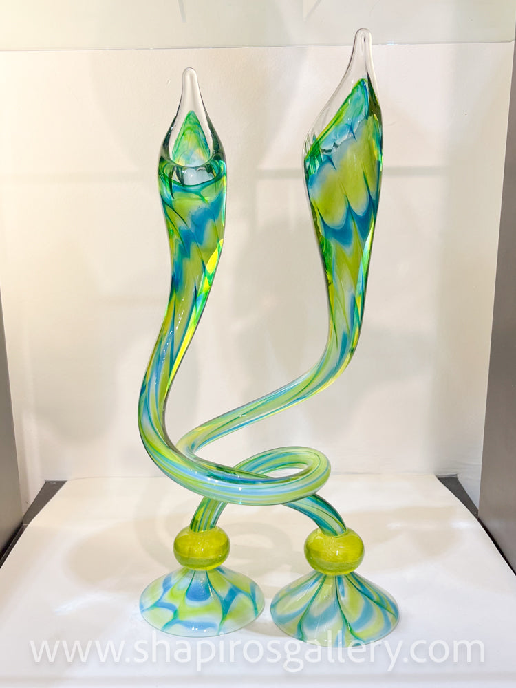 Intertwined Glass Candlesticks