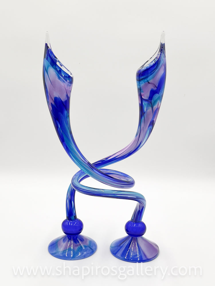 Intertwined Glass Candlesticks